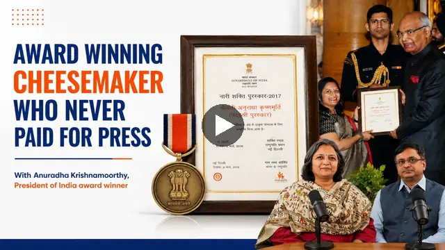 Thumbnail of the YouTube video "Award winning artisan cheesemaker who never paid for press"
